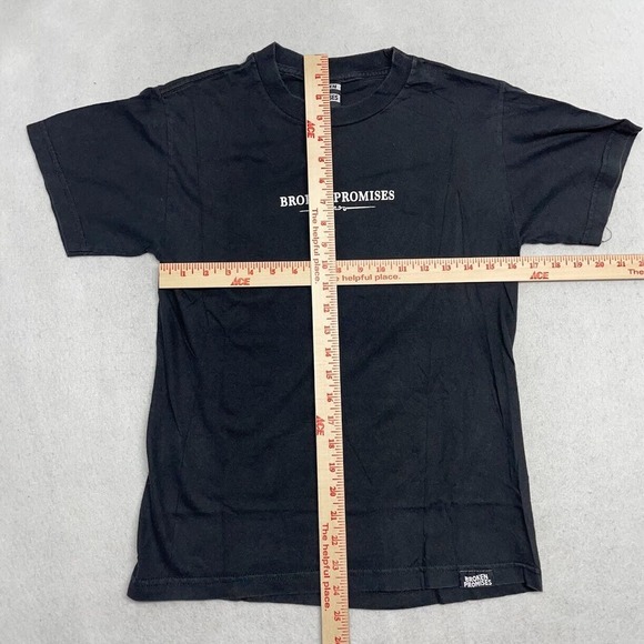 Broken Promises Rose Graphic Tee Thrifted Vintage Style Size S - Picture 7 of 11